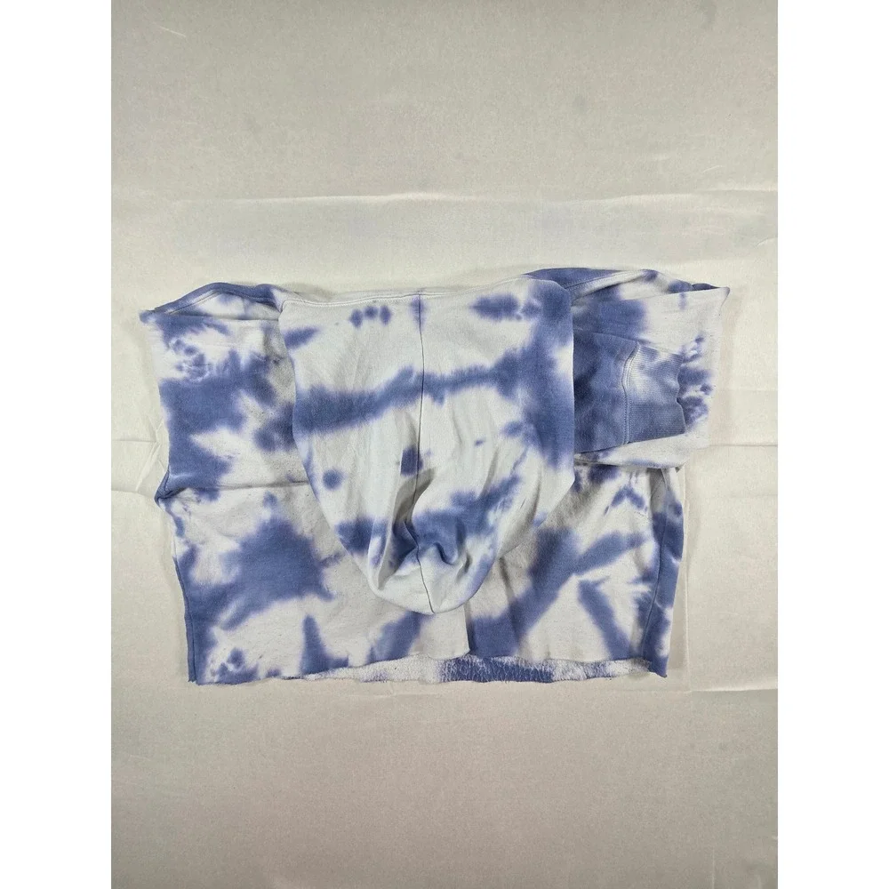 Wild Fable Blue White Tie Dye Cropped Hoodie Sweatshirt Womens Size Small S - Picture 4 of 6